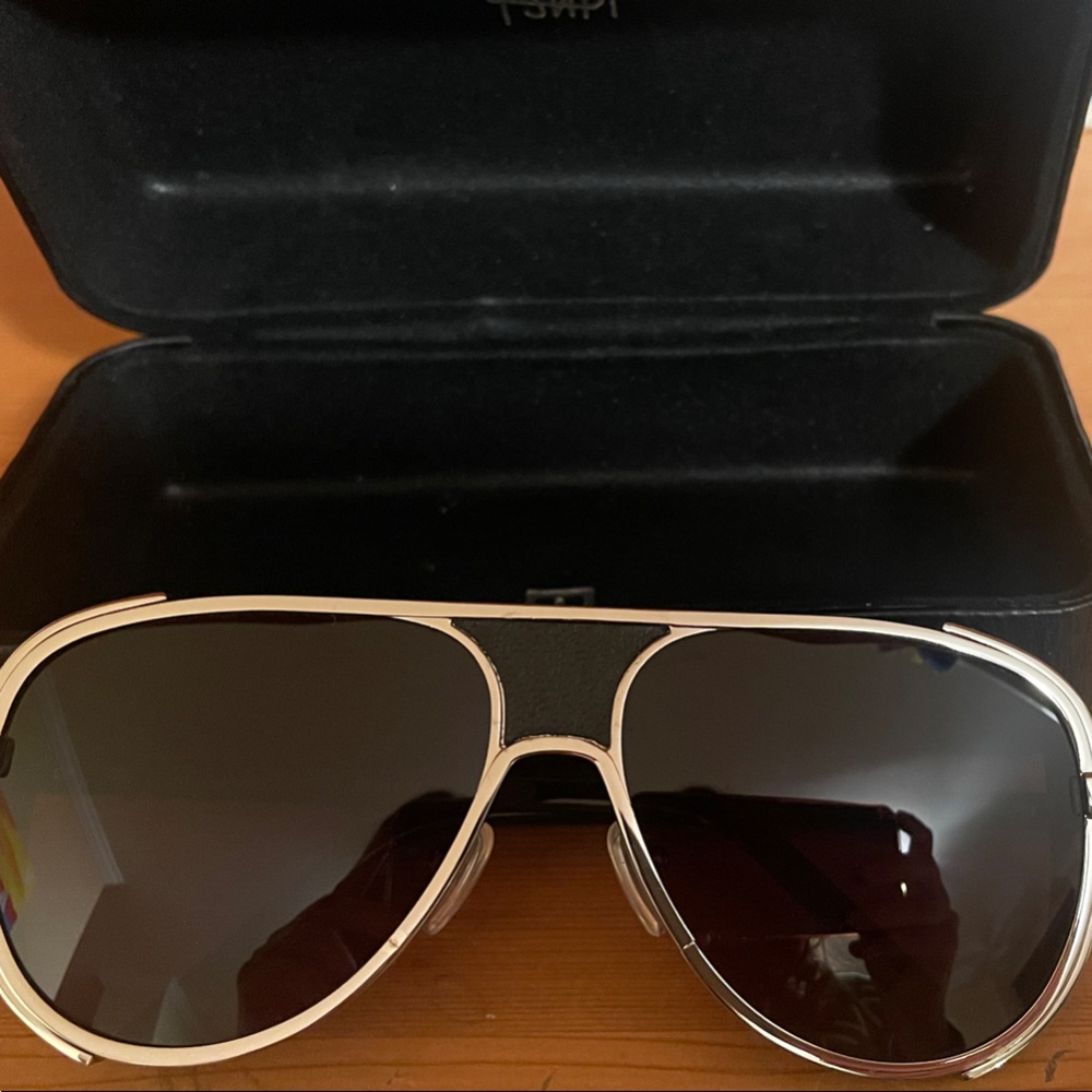 Ksubi Gold Frame Sunglasses with Black Lenses
